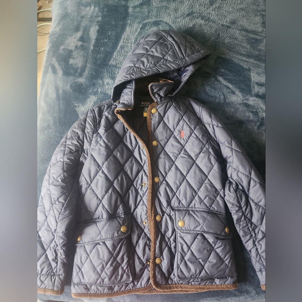Ralph Lauren Quilted Jacket with Hood - Blue